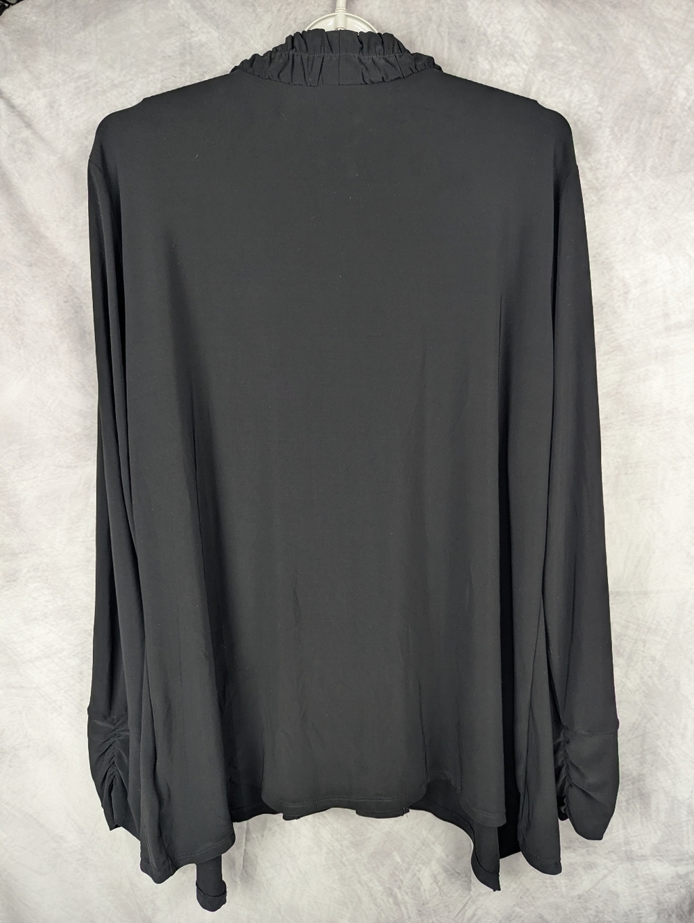 Travel by Tribal Black Ruffled Open Front Cardigan Jacket XXL - Picture 2 of 9